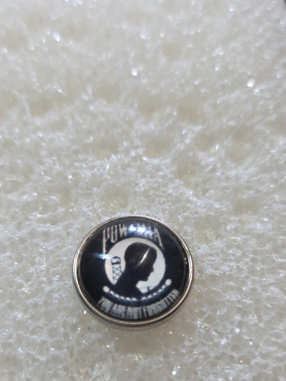 POW MIA Black Ginger Snap 18mm